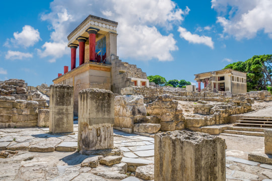 Knossos Palace Ruins at Crete Island, Greece.